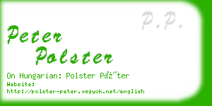 peter polster business card